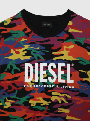 DIESEL T-shirt Pride à camouflage arc-en-ciel