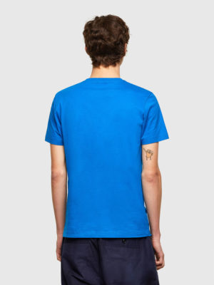 DIESEL T-shirt avec empiècement Logo D Bleu