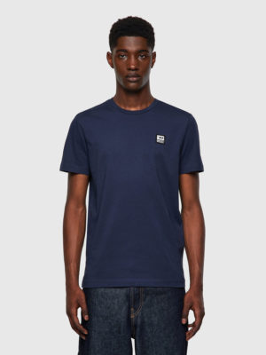 DIESEL T-shirt avec empiècement Logo D Bleu Marine