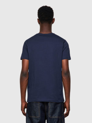 DIESEL T-shirt avec empiècement Logo D Bleu Marine