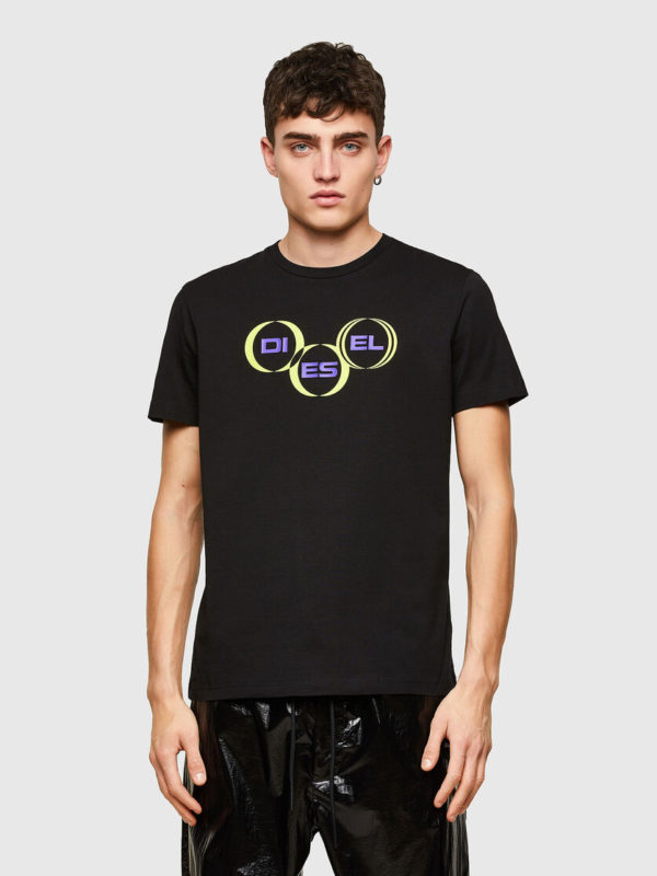 DIESEL T-shirt avec logo imprimé Noir