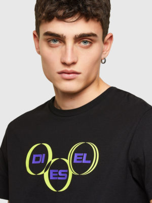 DIESEL T-shirt avec logo imprimé Noir