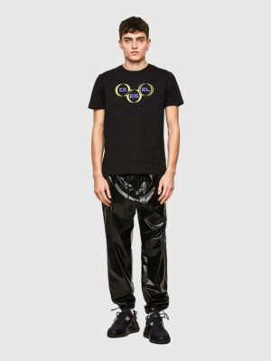 DIESEL T-shirt avec logo imprimé Noir