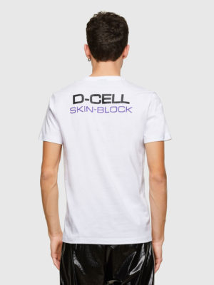 DIESEL T-shirt avec logo imprimé Blanc