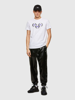 DIESEL T-shirt avec logo imprimé Blanc