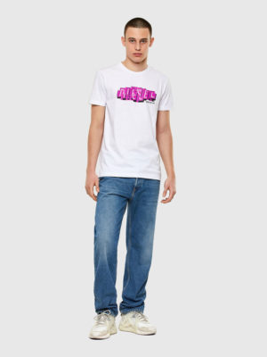 DIESEL T-shirt avec logo imprimé non aligné 4