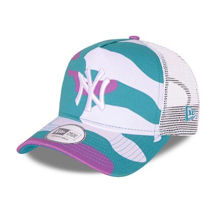 NEW ERA Casquette A-FRAME Trucker  NEW YORK YANKEES CAMO Pack Bleue Sarcelle