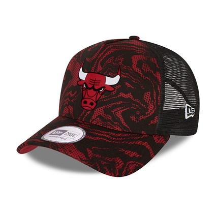 NEW ERA Casquette A-FRAME Trucker Seasonal CAMO CHICAGO BULLS Rouge