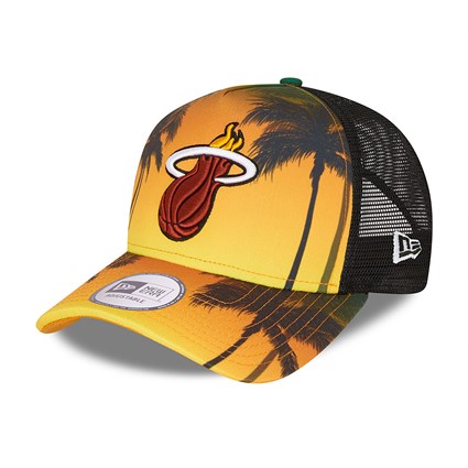 NEW ERA Casquette Trucker Summer City Black A-FRAME des MIAMI HEAT