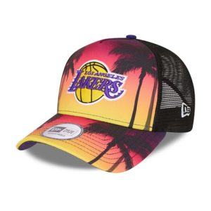 NEW ERA Casquette Trucker Summer City Black A-FRAME des LA LAKERS