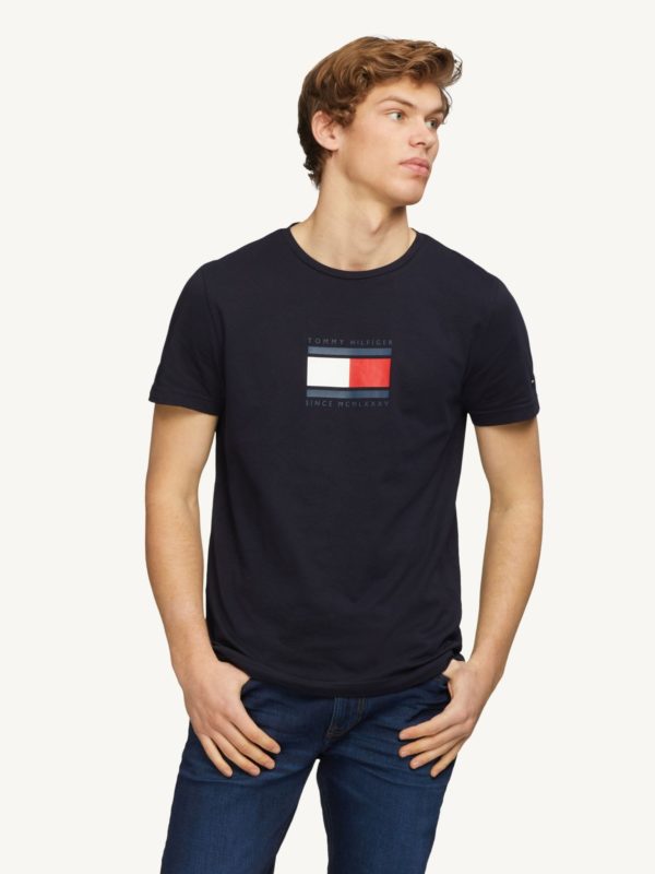 TOMMY HILFIGER T-Shirt CORPORATE SQUARE Bleu Marine