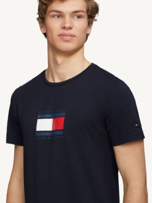 TOMMY HILFIGER T-Shirt CORPORATE SQUARE Bleu Marine