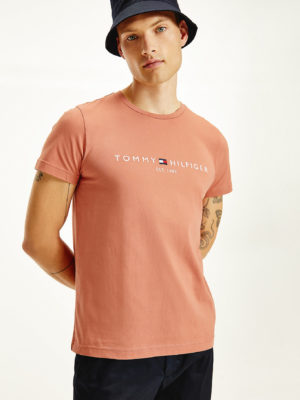 TOMMY HILFIGER T-Shirt en coton BIO à Logo Orange