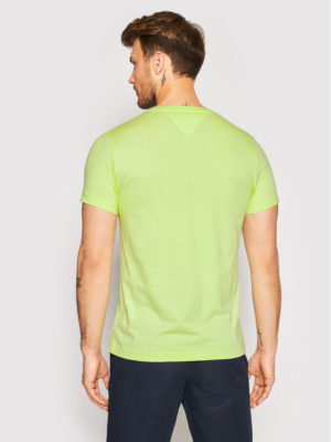 TOMMY HILFIGER T-Shirt en coton BIO à Logo Vert Pistache