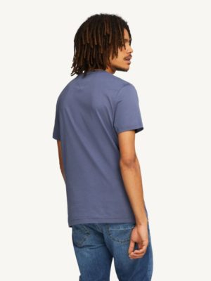 TOMMY HILFIGER T-Shirt en coton bio à logo dégradé Bleu Indigo
