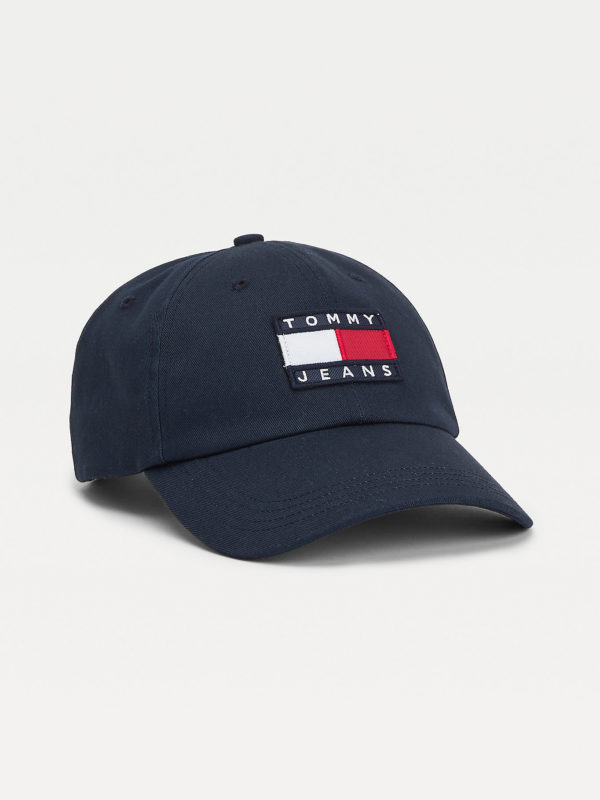 TOMMY JEANS Casquette en coton bio à badge Bleu Marine