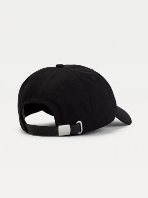 TOMMY JEANS Casquette en coton bio à badge Noire