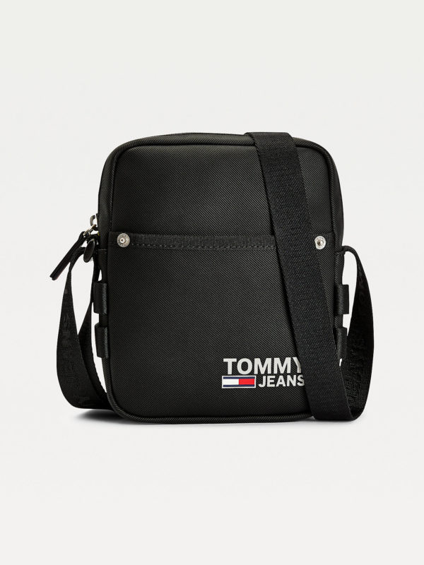 TOMMY JEANS Sacoche REPORTER CAMPUS à Logo réfléchissant Noire