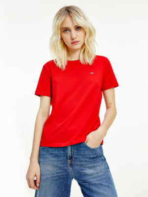 TOMMY JEANS T-Shirt en Jersey ultra doux Rouge