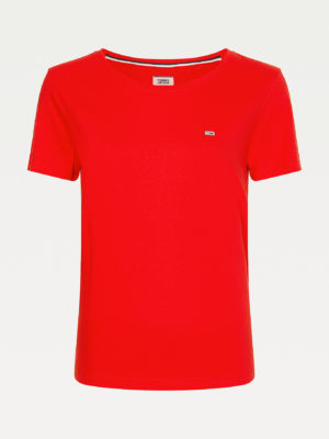 TOMMY JEANS T-Shirt en Jersey ultra doux Rouge