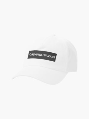 CALVIN KLEIN Casquette en sergé de coton avec logo Blanche