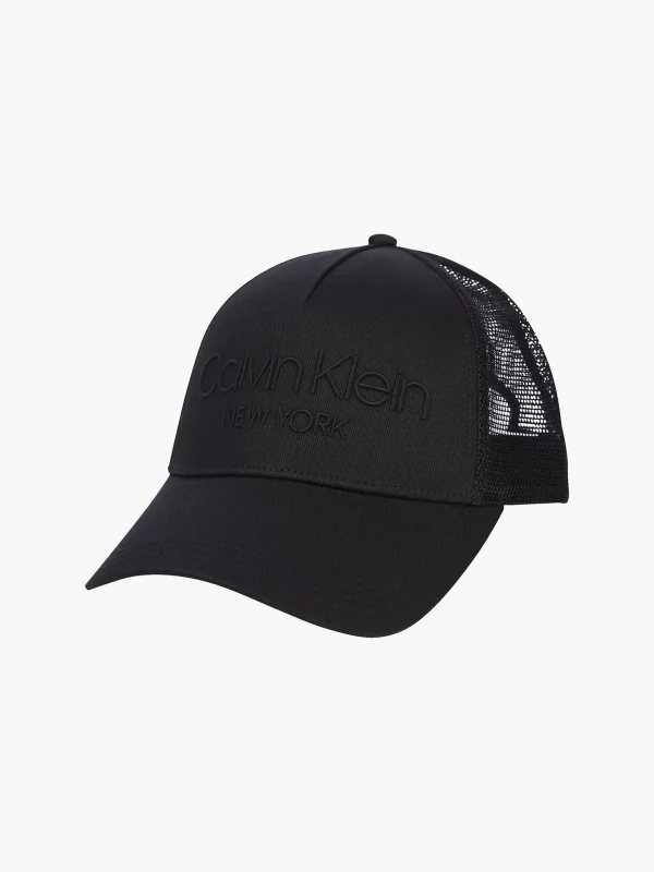 CALVIN KLEIN Casquette en sergé de coton avec logo CK Noire