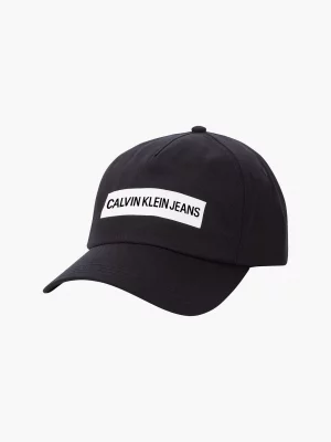 CALVIN KLEIN Casquette en sergé de coton avec logo Noire