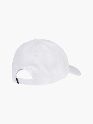 CALVIN KLEIN Casquette en sergé de coton irisé avec logo Blanche