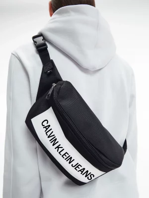 CALVIN KLEIN Sac banane en polyester recyclé Noir