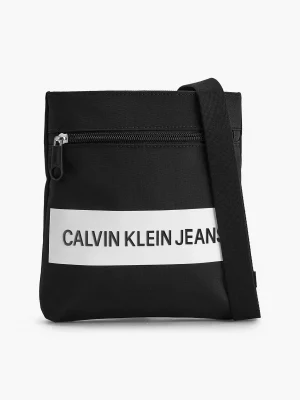 CALVIN KLEIN Sac en bandoulière plat en polyester recyclé Noir 1