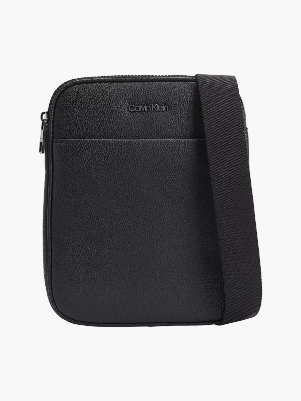 CALVIN KLEIN Sac en bandoulière plat recyclé Noir