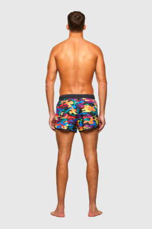 DIESEL Short de bain camouflage arc-en-ciel édition Pride