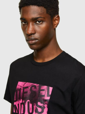 DIESEL T-Shirt à logo Diesel Industry Noir