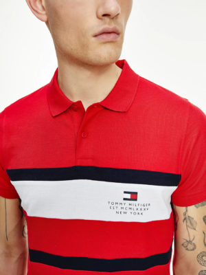 TOMMY HILFIGER Polo ajusté TH Cool Rouge