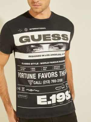 GUESS T-shirt Eco Morse Code Noir