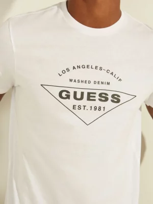 GUESS T-shirt logo sur le devant Blanc