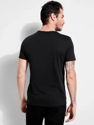 GUESS T-shirt logo ton sur ton Noir