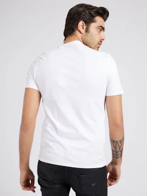 GUESS T-shirt logo triangle Blanc