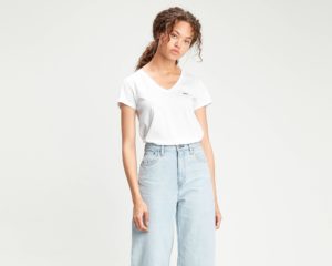 LEVI'S T-Shirt col V Blanc