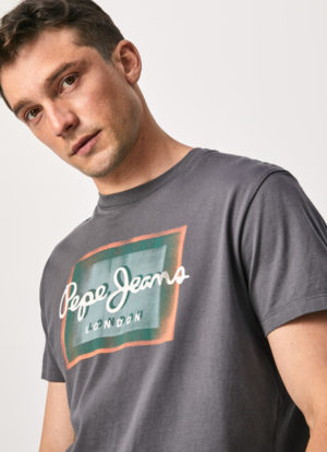 PEPE JEANS T-Shirt T-SHIRT WESLEY GRAFFITI Gris