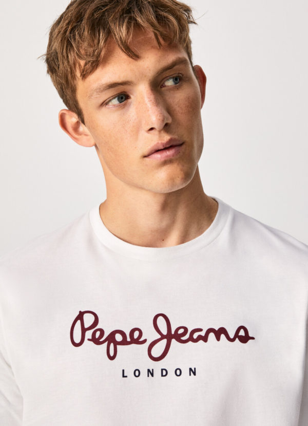 PEPE JEANS T-Shirt à manches longues EGGO Blanc