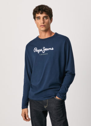 PEPE JEANS T-Shirt à manches longues EGGO Bleu Marine