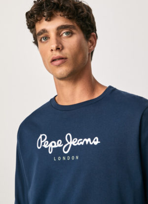 PEPE JEANS T-Shirt à manches longues EGGO Bleu Marine