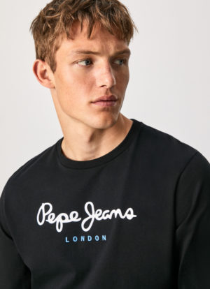 PEPE JEANS T-Shirt à manches longues EGGO Noir