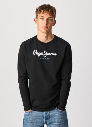 PEPE JEANS T-Shirt à manches longues EGGO Noir