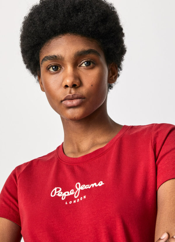PEPE JEANS T-Shirt logo Virginia Rouge