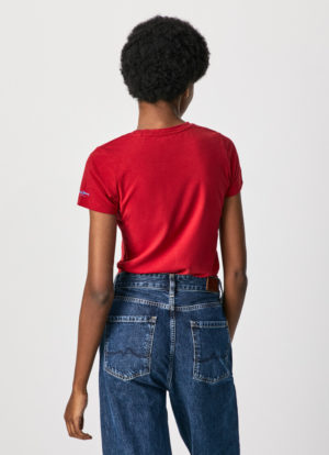 PEPE JEANS T-Shirt logo Virginia Rouge