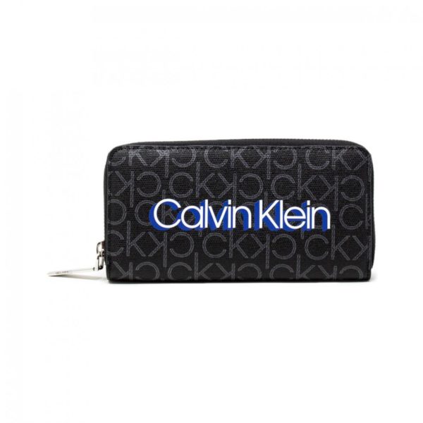 CALVIN KLEIN Portefeuille zippé avec logo Calvin Klein Noir