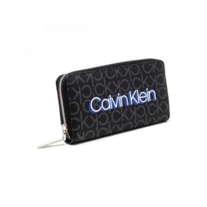 CALVIN KLEIN Portefeuille zippé avec logo Calvin Klein Noir