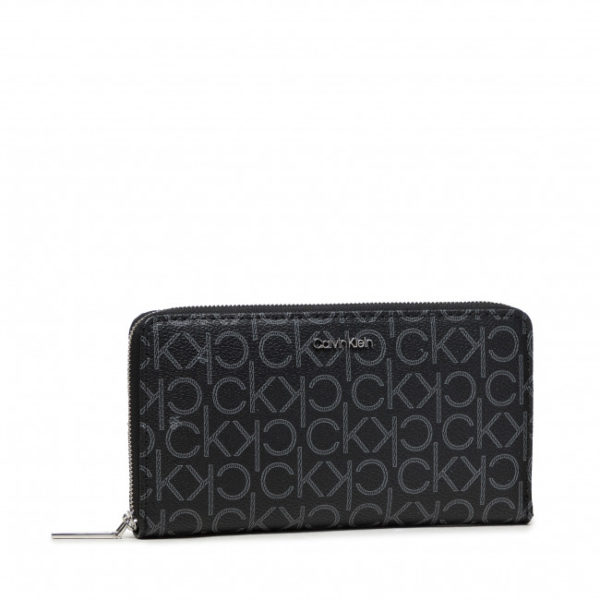 CALVIN KLEIN Portefeuille zippé avec logo XL Mono